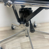 Gray Fabric Desk Chair w Chrome Accents