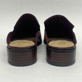 Bella Vita Size 8 Women's Burgundy Animal Print Mules Shoes