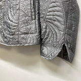 Chico's Women's Size 0-S Gray Quilted Zip Up Jacket