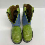 Ariat Fatbaby Size 7 Women's Blue-Lime Animal Print Western Boots