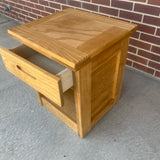 This End Up Single Drawer Brown Solid Wood Nightstand