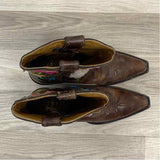 Justin Size 5.5 Women's Brown-Multi Pattern Cowboy Boots