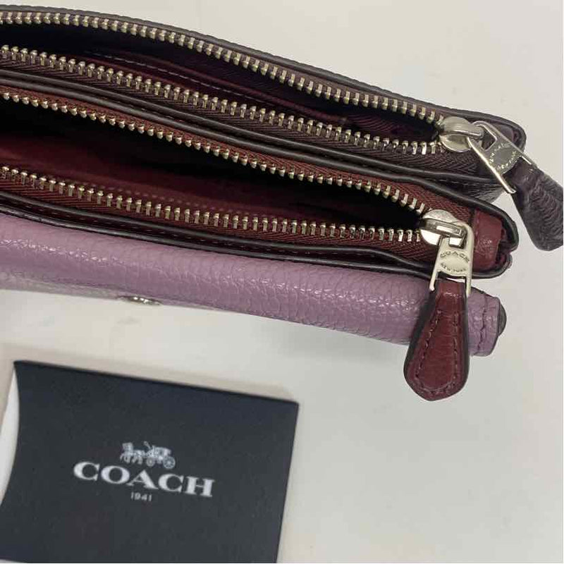 Coach Lilac- Burgundy Leather Wallet
