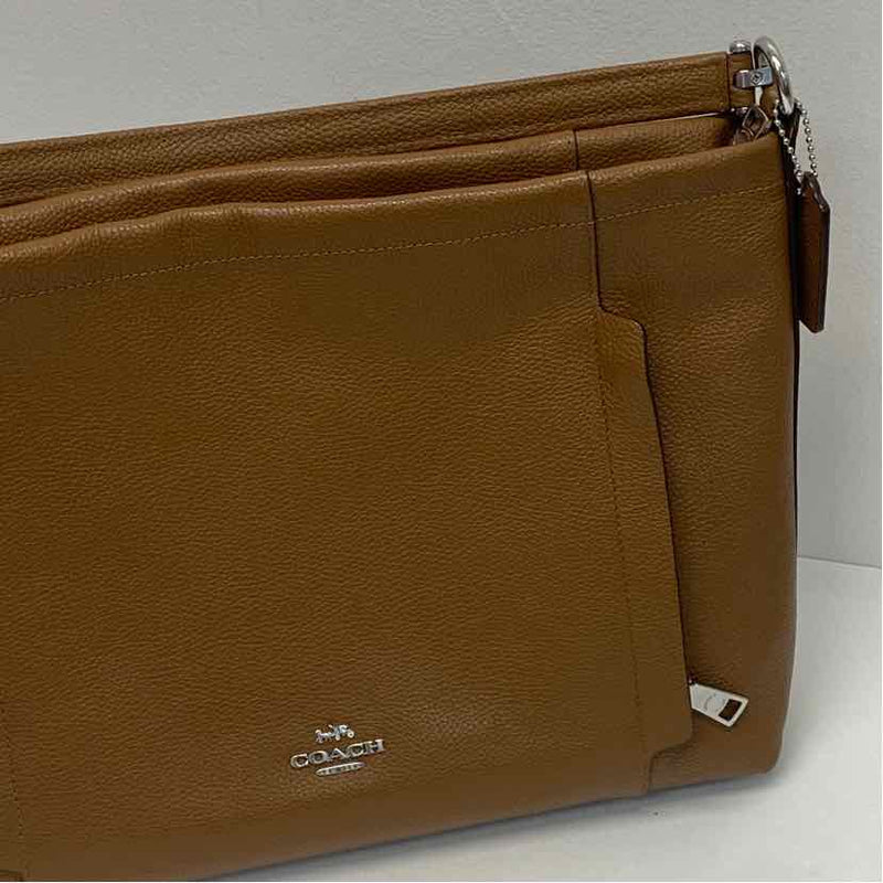 Coach Caramel Leather Pebbled Shoulder Handbag