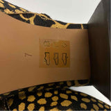 Madewell Size 7 Women's Brown-Tan Animal Print Short Boots