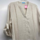 J.McLaughlin Size Xl Women's Beige Solid Shirt Dress