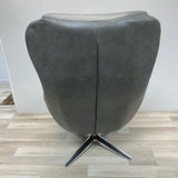 Swivel Gray Leather Chair
