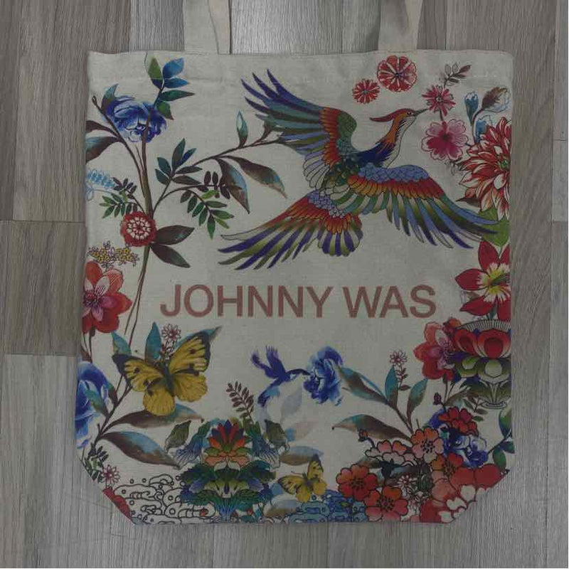 Johnny Was Natural-Multicolor Canvas Botanical Tote Tote