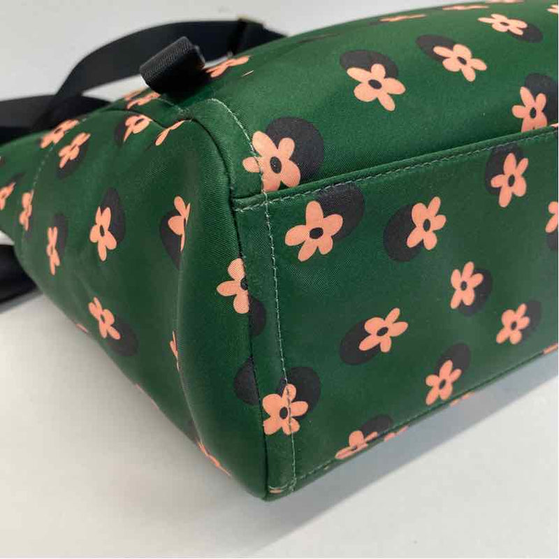 Kate Spade Green-Multi Fabric Floral Nylon Crossbody Handbag