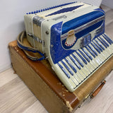 Vintage Crown Accordion with Carrying Case and Song Books