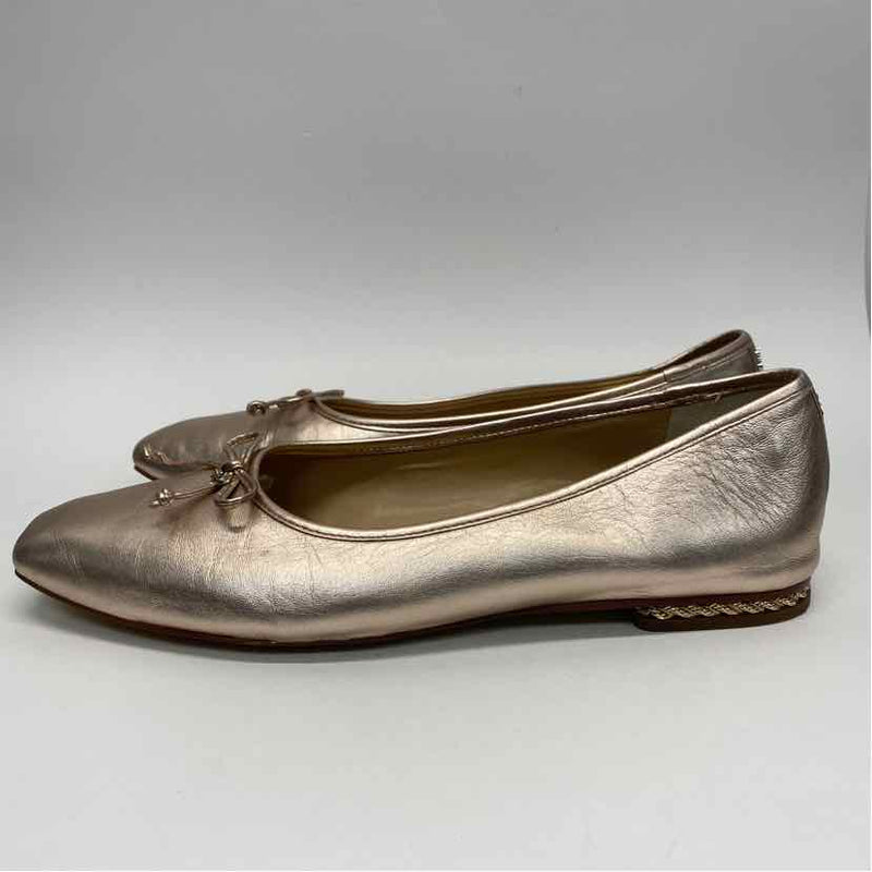 Sam Edelman Size 10.5 Women's Rose Gold Shimmer Ballet Flats Shoes