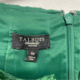 Talbots Size 6- S Women's Green Solid Sheath Dress