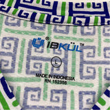 IBKUL Size L Women's Blue-Multi Pattern Long Sleeve Shift Dress