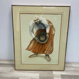 Framed Signed Lithograph The Center of Life by Navajo Artist Ed Singer1979