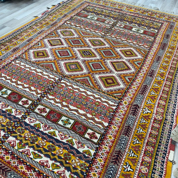 Yellow-Multicolor Wool Rug