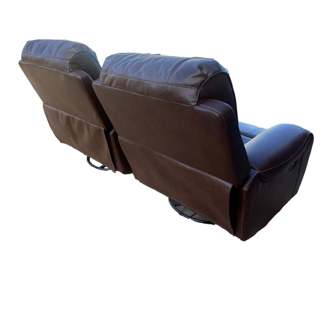 Rocking Brown Faux leather Recliner