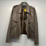 Kut Women's Size L Taupe Solid Moto Jacket