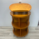 Brown Wood Carousel  Bookshelf Display