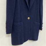 St John Basic Women's Size 8-M Navy Solid Blazer Jacket