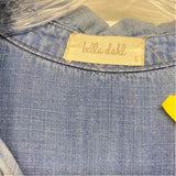 Bella Dahl Size L Women's Blues Distressed Shirt Dress
