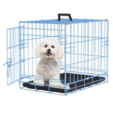 Blue Meta Top Paw 24" folding crate