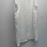 Cut Loose Size L-XL Women's White Solid Jumper Dress