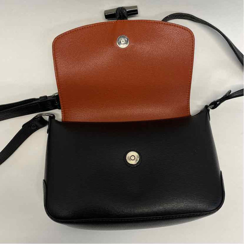 Longchamp Black Textured Crossbody Handbag