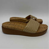 Donald J Pliner Size 8 Women's Beige Animal Print Camel Toe Sandals