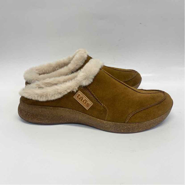 Taos Size 8 Women's Brown Solid Slip On Slippers