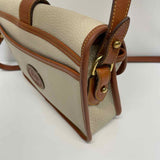 Dooney & Bourke Beige-Brown Leather Pebbled Crossbody Handbag