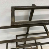 Brown Metal Wine Rack Holds 8 Bottles