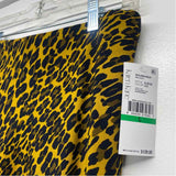 Karen Kane Size L-10 Women's Black-Yellow Pattern A Line Skirt