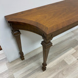 Drexel Brown Wood 4 Legged Console - Sofa Table