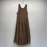 CP Shades Size Xl Women's Brown Solid Maxi Dress