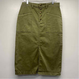By Anthropologie Size 12 Women's Green Solid Cargo Skirt