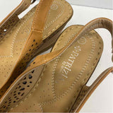 Patrizia by Spring Step Size 38-7.5 Women's Camel Cut Out Slingback Sandals
