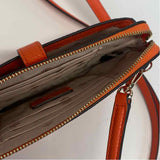 Kate Spade Orange Leather Pebbled Crossbody Handbag