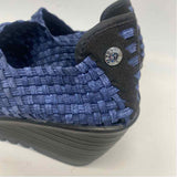Bernie Mev Size 38-7.5 Women's Blue Woven Clog Shoes