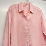 Wilt Size M Women's Pink Solid Button Up Shirt
