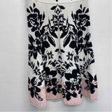 Eliza J Size M Women's White-Black Floral Fit And Flare Dress