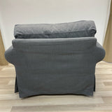 Gray Fabric Tweed Arm Chair