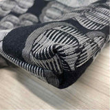 Maruca Black-Gray Fabric Pattern Shoulder Handbag