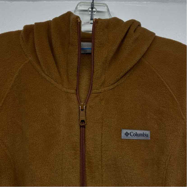 Columbia Women's Size S Camel Solid Zip Up/Hoodie Fleece