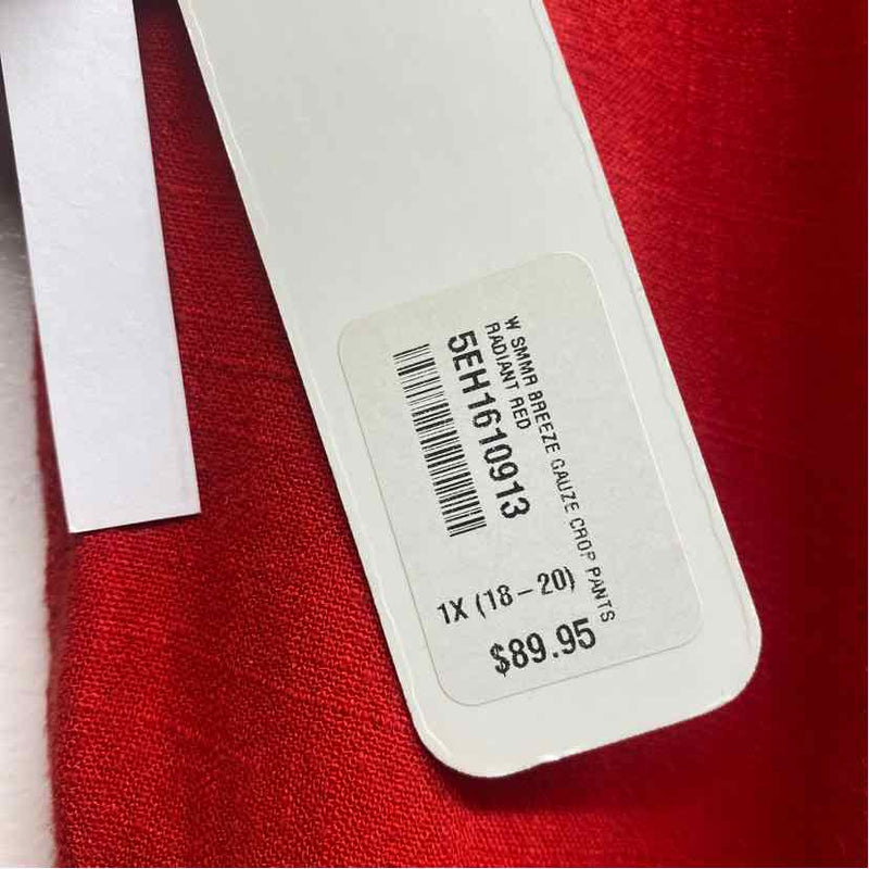 Soft Surroundings Size XL- 16Women's Red Solid Cargo Crop