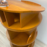 Brown Wood Carousel  Bookshelf Display
