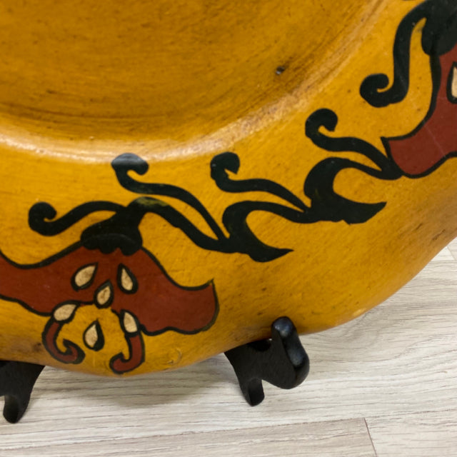 Yellow-Multicolor Ceramic Platter