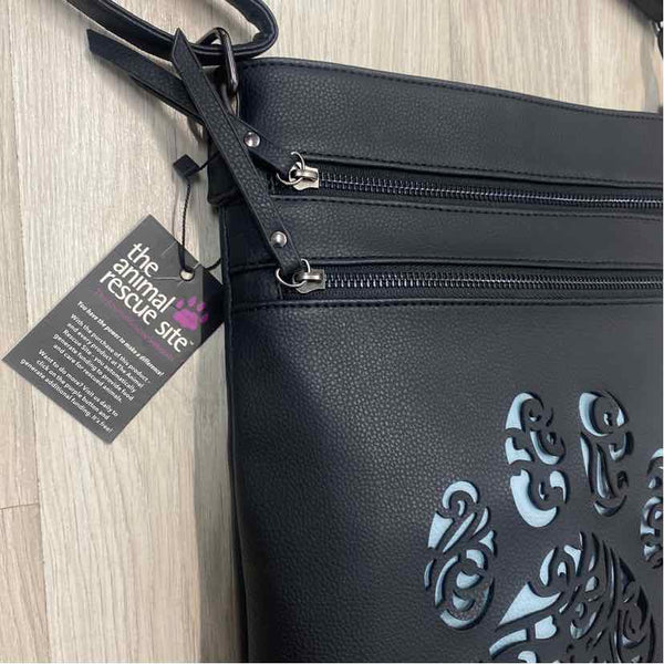 The Animal Rescue Site Black Faux Leather Cutout Crossbody Handbag
