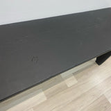 Hand Painted Antique Black Wood BencP