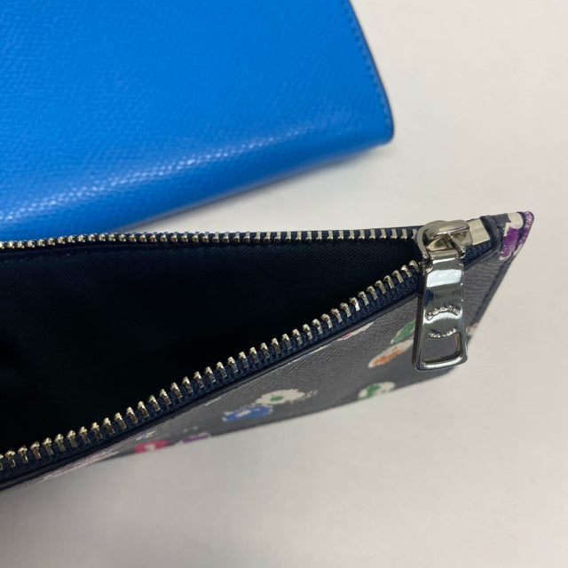 Coach Blue Pebbled Wallet