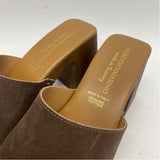Verderosmarino Size 40-9 Women's Brown Solid Heel Sandals